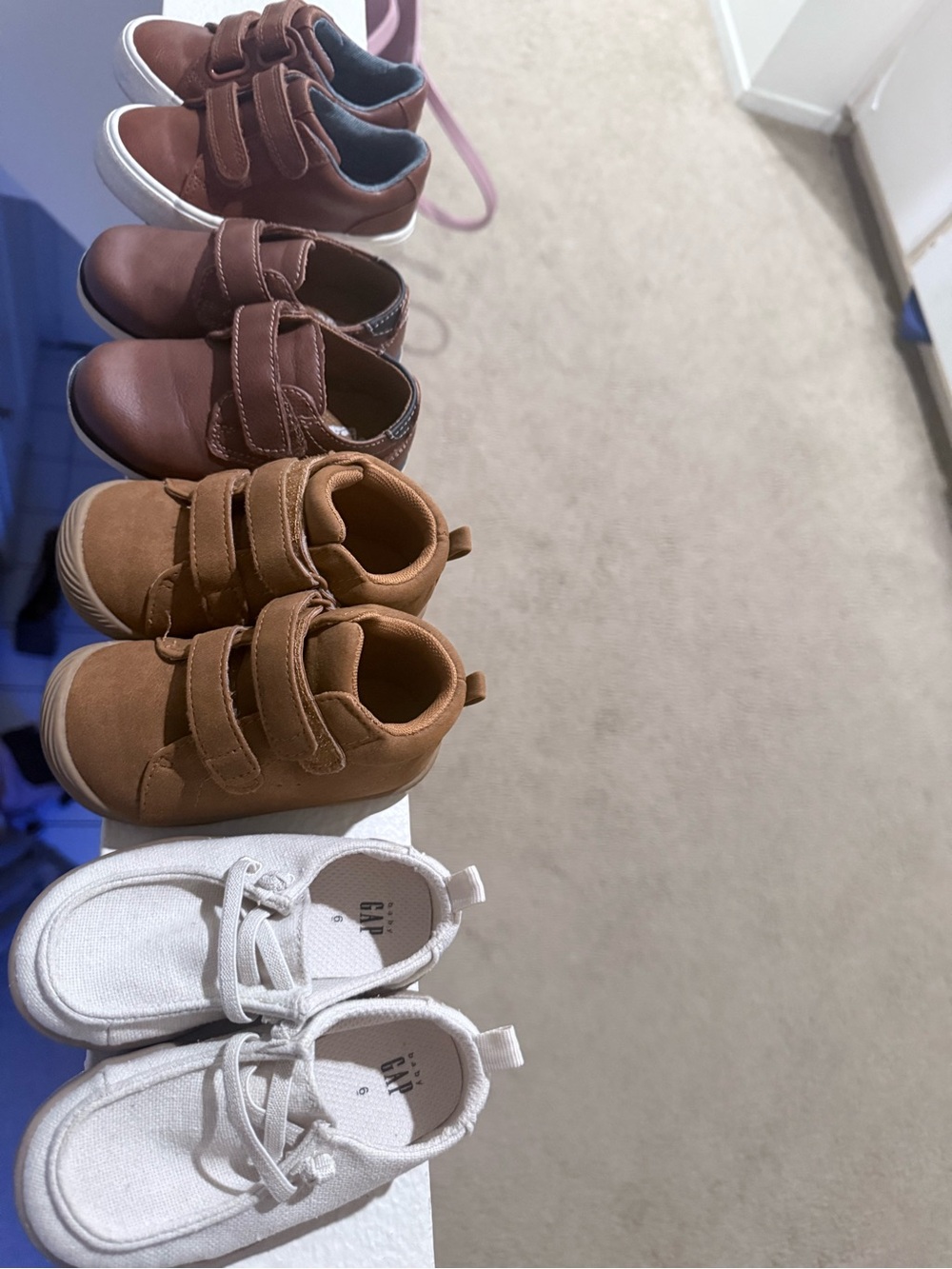 Kids Brown Velcro Sneaker Boots - Unbranded